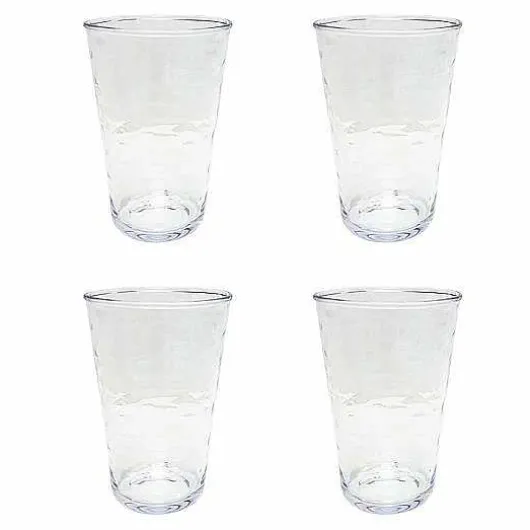 Food Network 4-Pc. Clear Textured Acrylic Highball Glass Set