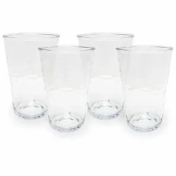 Food Network 4-Pc. Clear Textured Acrylic Highball Glass Set
