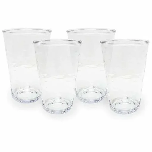 Food Network 4-Pc. Clear Textured Acrylic Highball Glass Set