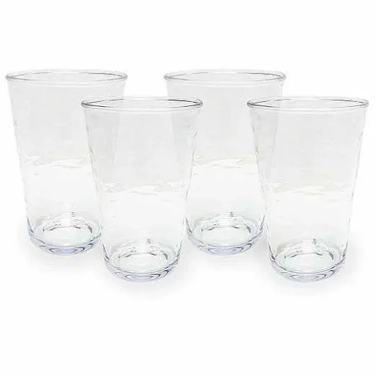 Food Network 4-Pc. Clear Textured Acrylic Highball Glass Set