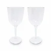 Food Network 2-Pc. Clear Textured Acrylic Wine Glass Set