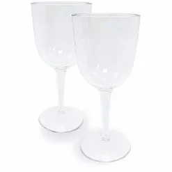Food Network 2-Pc. Clear Textured Acrylic Wine Glass Set