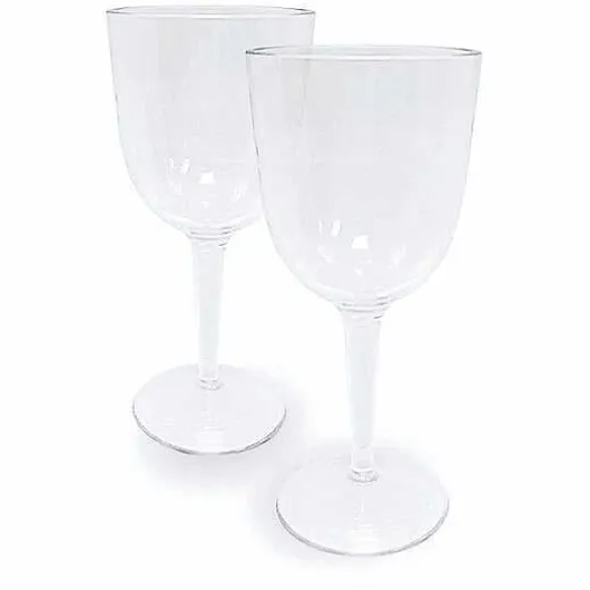 Food Network 2-Pc. Clear Textured Acrylic Wine Glass Set