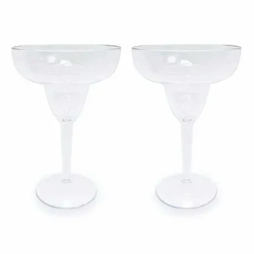 Food Network 2-Pc. Clear Textured Acrylic Margarita Glass Set