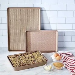 Food Network 3-Pc. Essential Textured Bakeware Set