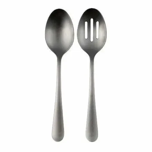 Food Network 2-Pc. Flat Iron Serving Spoon & Slotted Spoon Set
