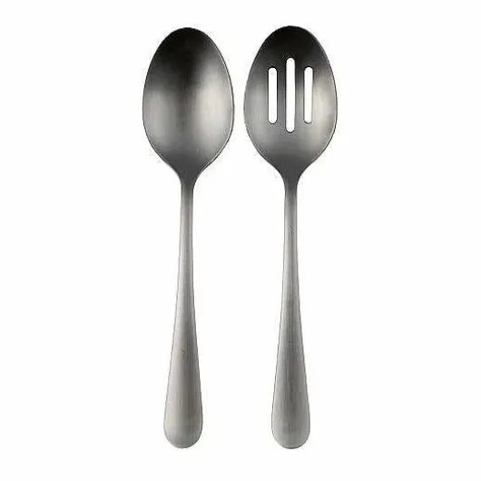Food Network 2-Pc. Flat Iron Serving Spoon & Slotted Spoon Set