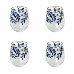 Food Network 4-Pc. Mediterranean Acrylic Stemless Wine Glass Set