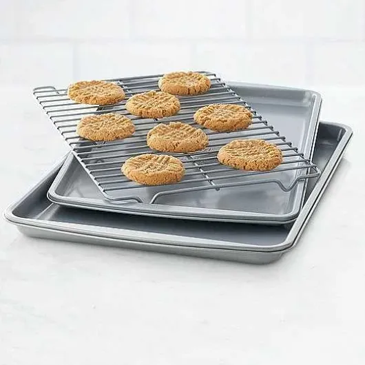 Food Network 3-Pc. Nonstick Cookie Sheet Set With Cooling Rack