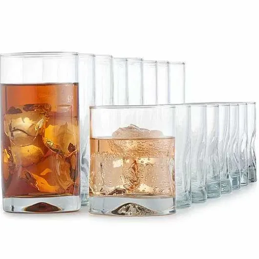 Food Network 16-Pc. Pinch Glassware Set