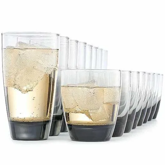 Food Network 16-Pc. Smoke Glassware Set
