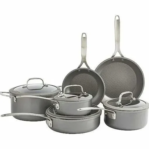 Food Network 10-Pc. Textured Titanium Nonstick Cookware Set