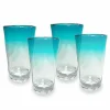 Food Network 4-Pc. Turquoise Ombre Acrylic Highball Glass Set