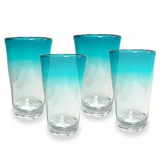 Food Network 4-Pc. Turquoise Ombre Acrylic Highball Glass Set
