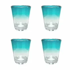 Food Network 4-Pc. Turquoise Ombre Acrylic Double Old-Fashioned Glass Set