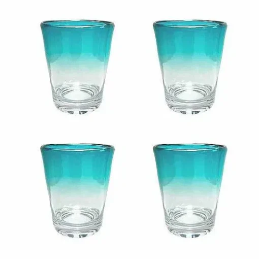 Food Network 4-Pc. Turquoise Ombre Acrylic Double Old-Fashioned Glass Set