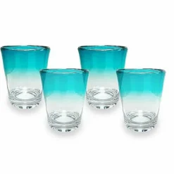 Food Network 4-Pc. Turquoise Ombre Acrylic Double Old-Fashioned Glass Set
