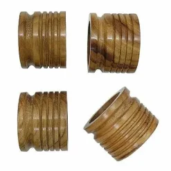 Food Network 4-Pc. Wood Napkin Ring Set