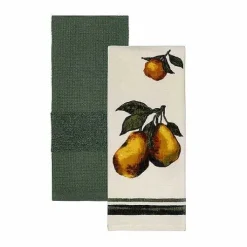 Food Network Pear Oil Painting Kitchen Towel 2-Pk.