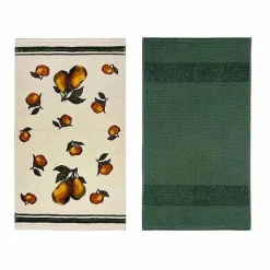 Food Network Pear Oil Painting Kitchen Towel 2-Pk.