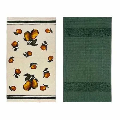 Food Network Pear Oil Painting Kitchen Towel 2-Pk.