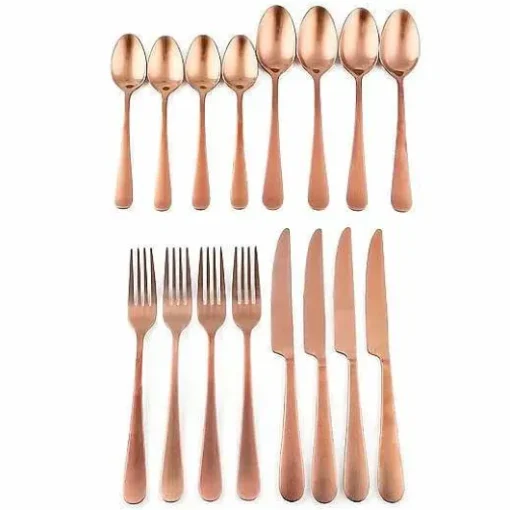 Food Network 16-Piece Classic Copper Flatware Set