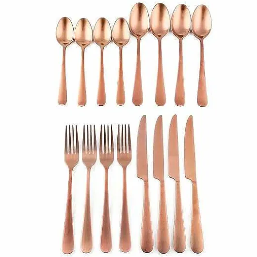 Food Network 16-Piece Classic Copper Flatware Set