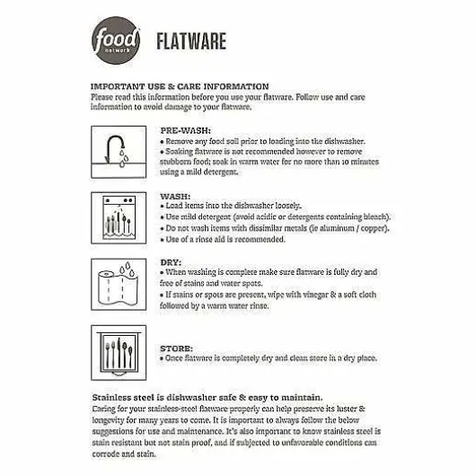 Food Network 20-Piece Spearmint Flatware Set