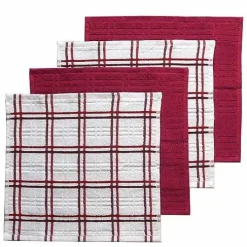 Food Network Plaid Dishcloth 4-Pk.