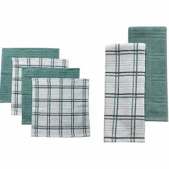 Food Network Plaid Kitchen Towel & Dishcloth Multi-Pack