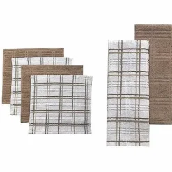 Food Network Plaid Kitchen Towel & Dishcloth Multi-Pack