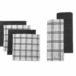 Food Network Plaid Kitchen Towel & Dishcloth Multi-Pack