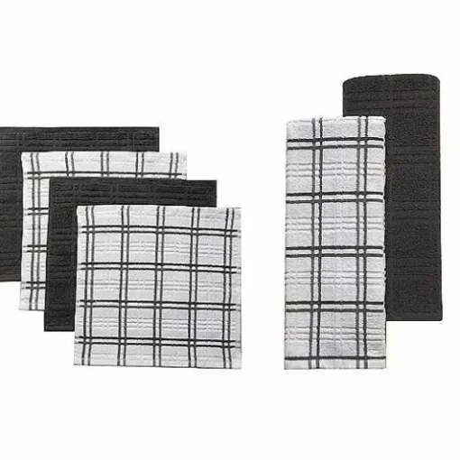 Food Network Plaid Kitchen Towel & Dishcloth Multi-Pack