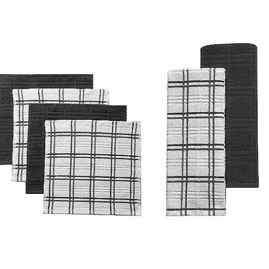 Food Network Plaid Kitchen Towel & Dishcloth Multi-Pack