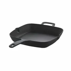 Food Network Pre-Seasoned Cast-Iron 11 Square Skillet With Helper Handle