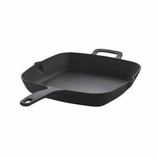 Food Network Pre-Seasoned Cast-Iron 11 Square Skillet With Helper Handle