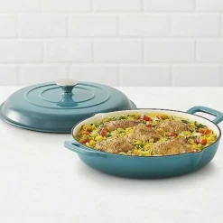 Food Network 3.5-Qt. Enameled Cast-Iron Braiser With Lid