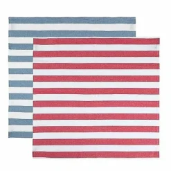Food Network Red & Blue Stripe Flour Sack Kitchen Towel 2-Pk.