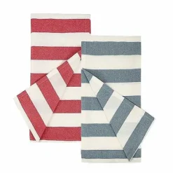 Food Network Red & Blue Stripe Flour Sack Kitchen Towel 2-Pk.
