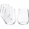 Food Network Signature 4-Pc. Crystal Stemless Red Wine Glass Set