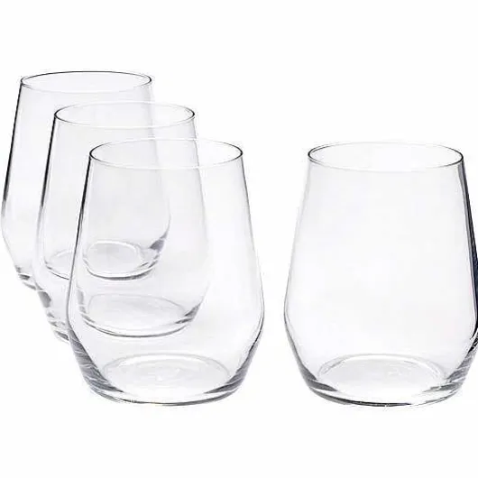 Food Network Signature 4-Pc. Crystal Stemless Red Wine Glass Set