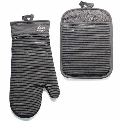 Food Network Silicone Oven Mitt & Pot Holder Set