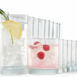 Food Network Sleek 16-Pc. Drinkware Set
