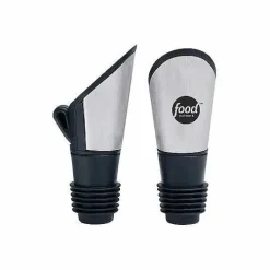 Food Network Stainless Steel Pourer & Stopper Set