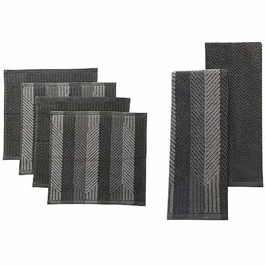 Food Network Striped Kitchen Towel & Dishcloth Multi-Pack