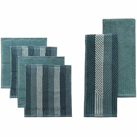 Food Network Striped Kitchen Towel & Dishcloth Multi-Pack
