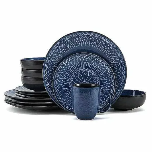 Food Network Tandoori Blue 16-Pc. Dinnerware Set