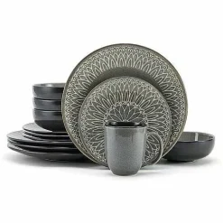 Food Network Tandoori Gray 16-Pc. Dinnerware Set
