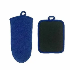 Food Network Terry Neoprene Oven Mitt & Pot Holder Set