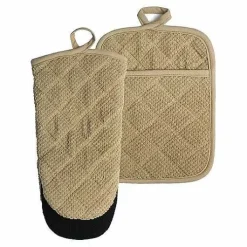 Food Network Terry Neoprene Oven Mitt & Pot Holder Set